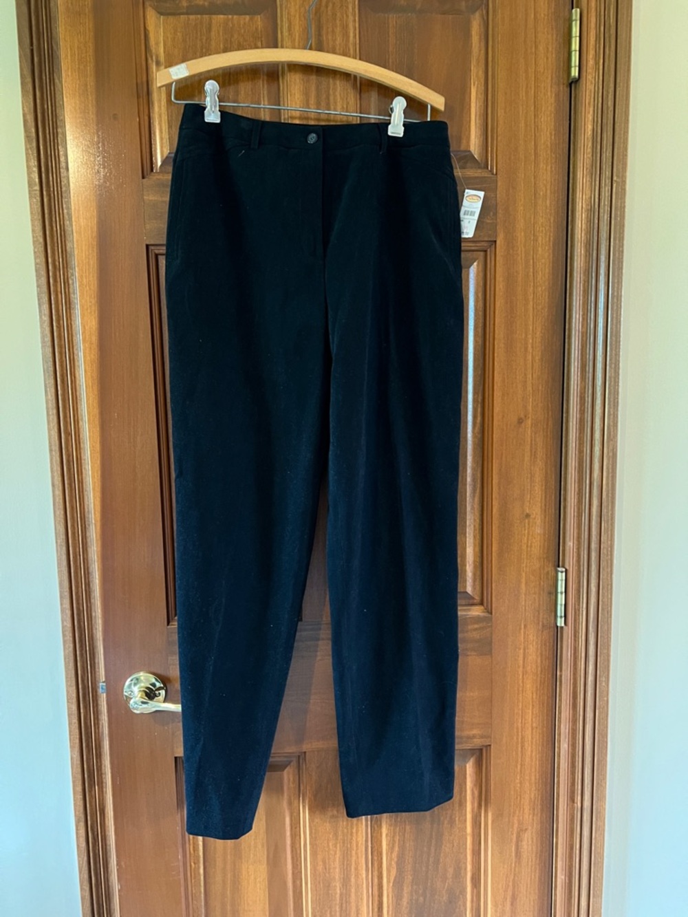 Talbots Black Corduroy Straight-Leg Pants